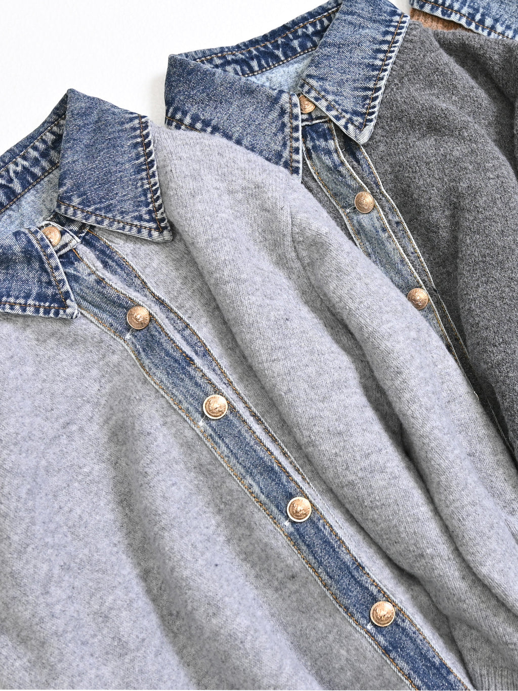 デニムシャツドッキングカーデ25811007#