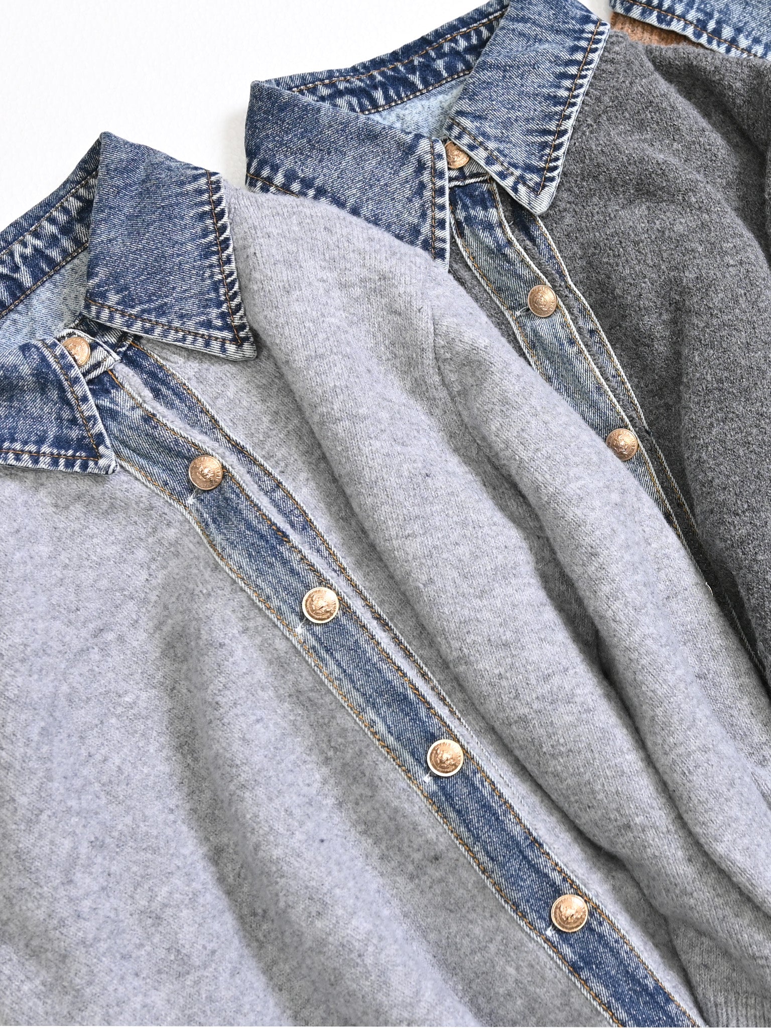 デニムシャツドッキングカーデ25811007#