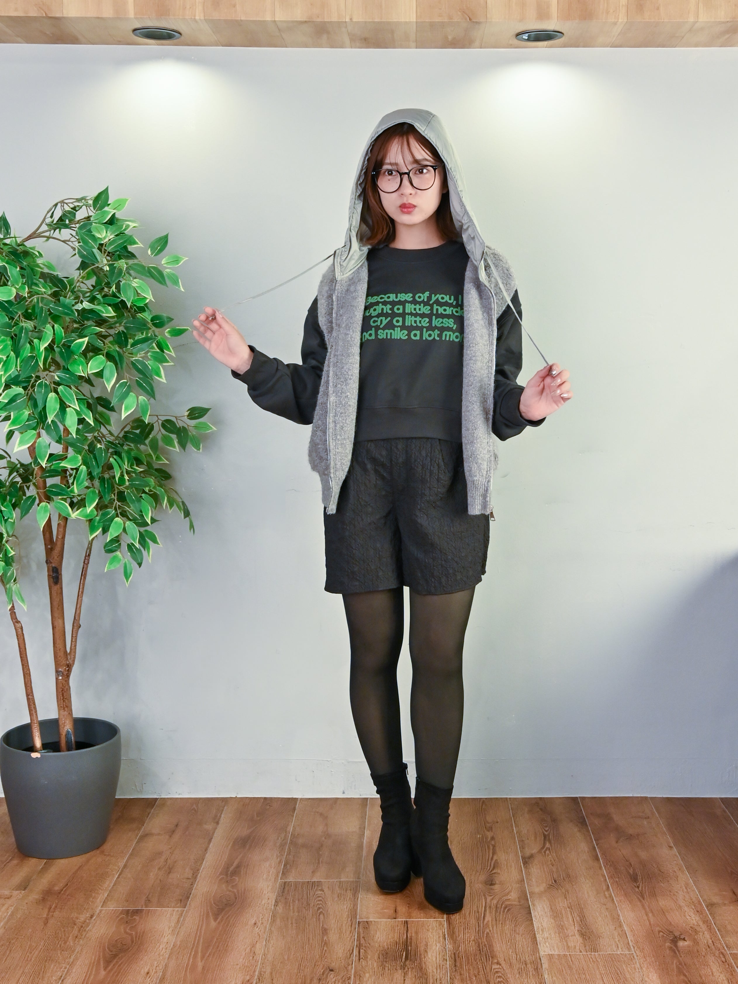 もこシャカあったかフーディベスト#25711001