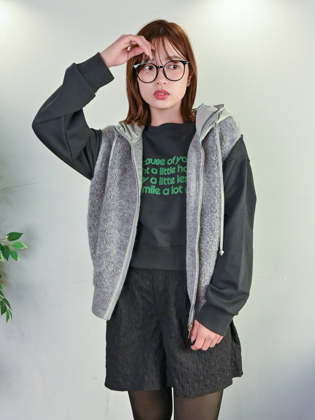 もこシャカあったかフーディベスト#25711001