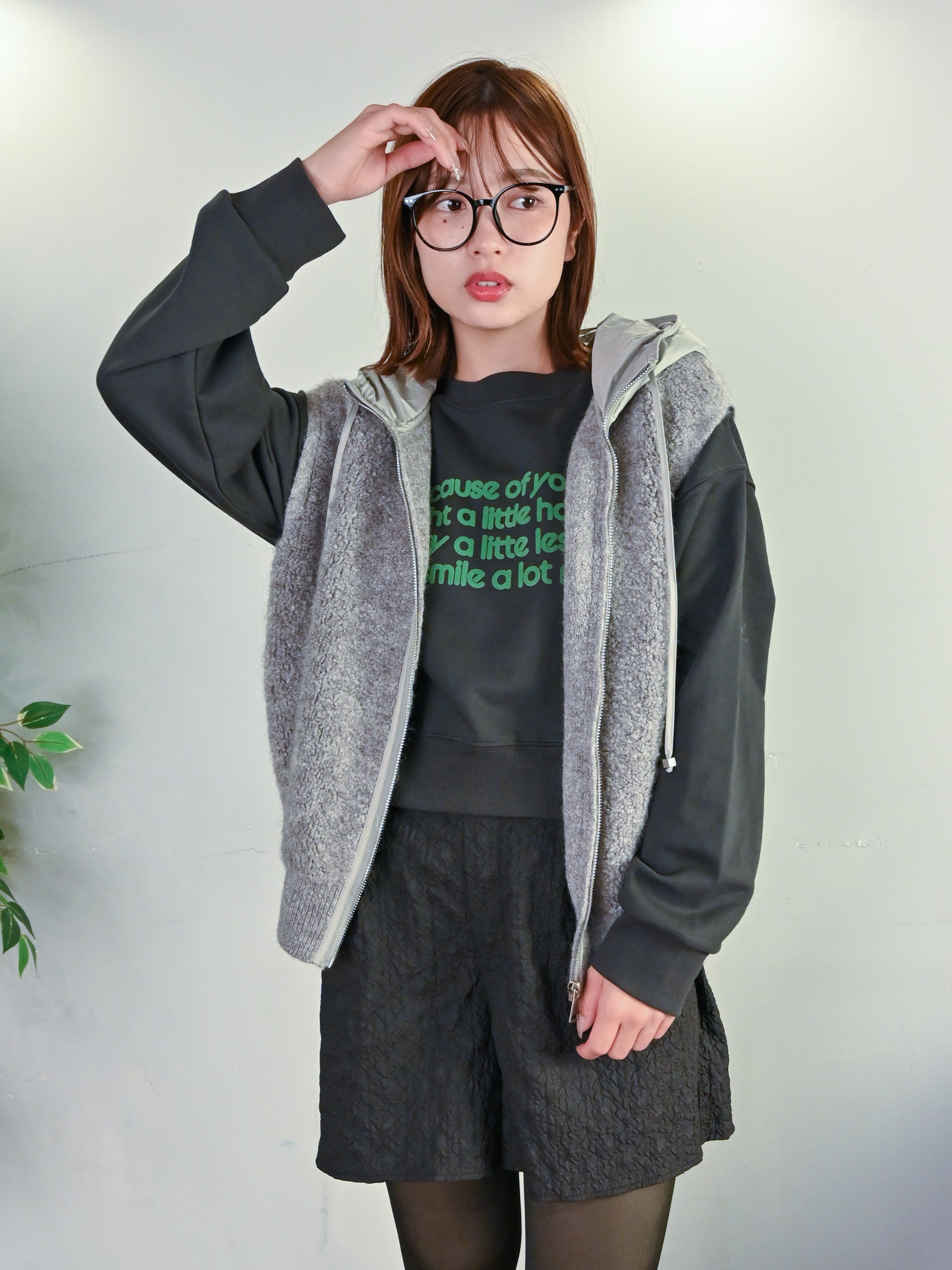 もこシャカあったかフーディベスト#25711001