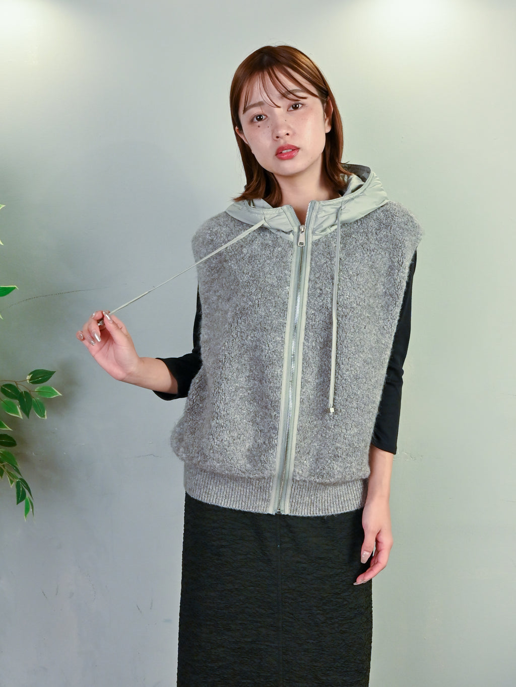 もこシャカあったかフーディベスト#25711001