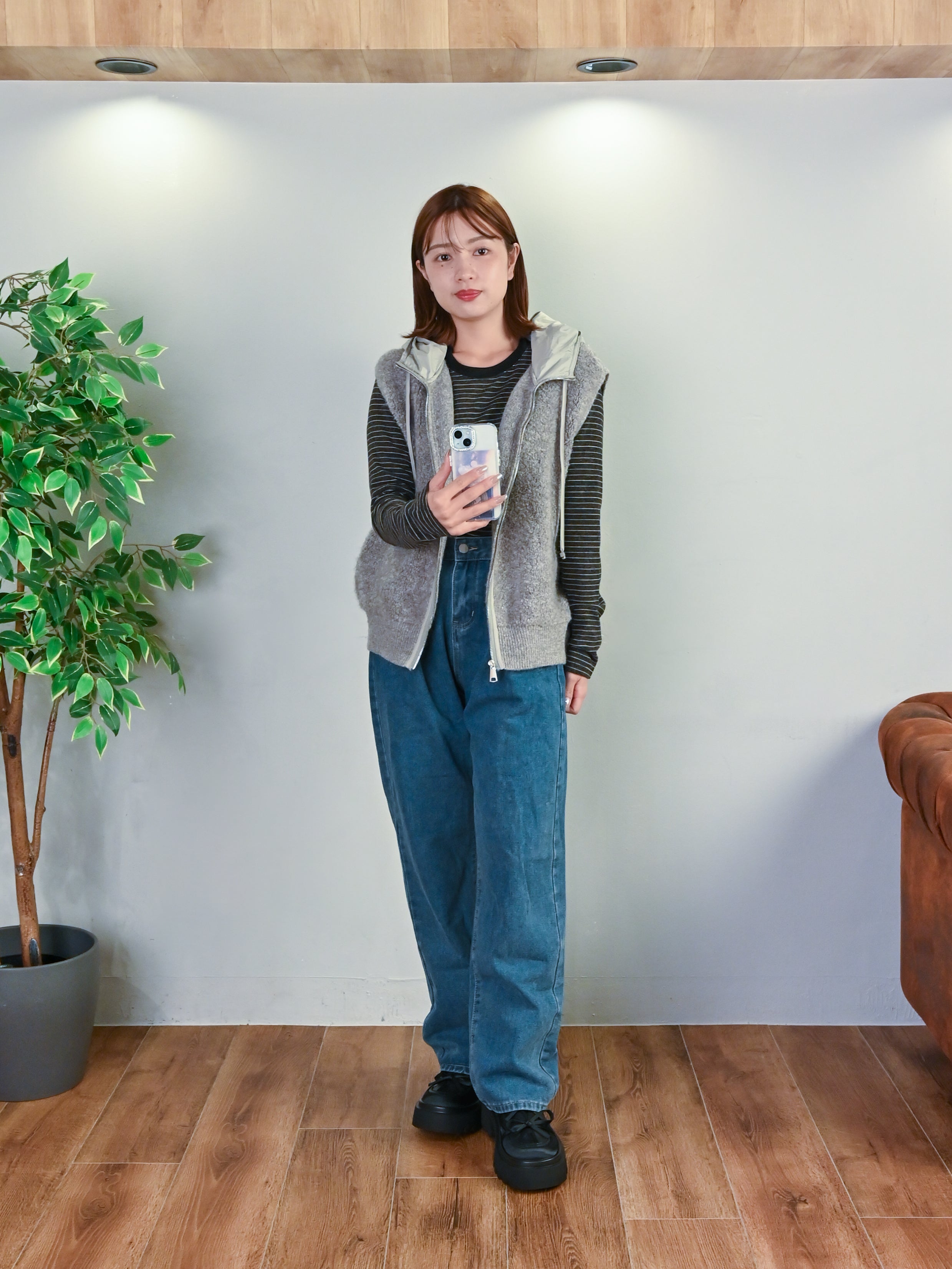 もこシャカあったかフーディベスト#25711001