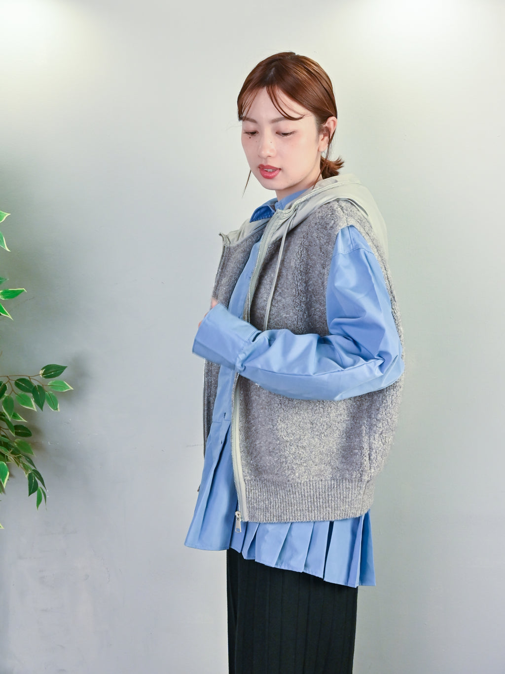 もこシャカあったかフーディベスト#25711001