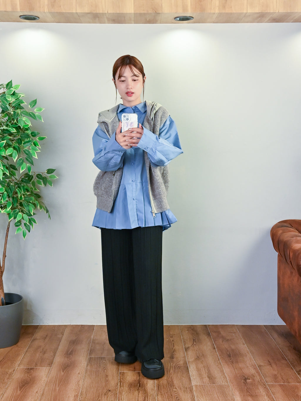 もこシャカあったかフーディベスト#25711001