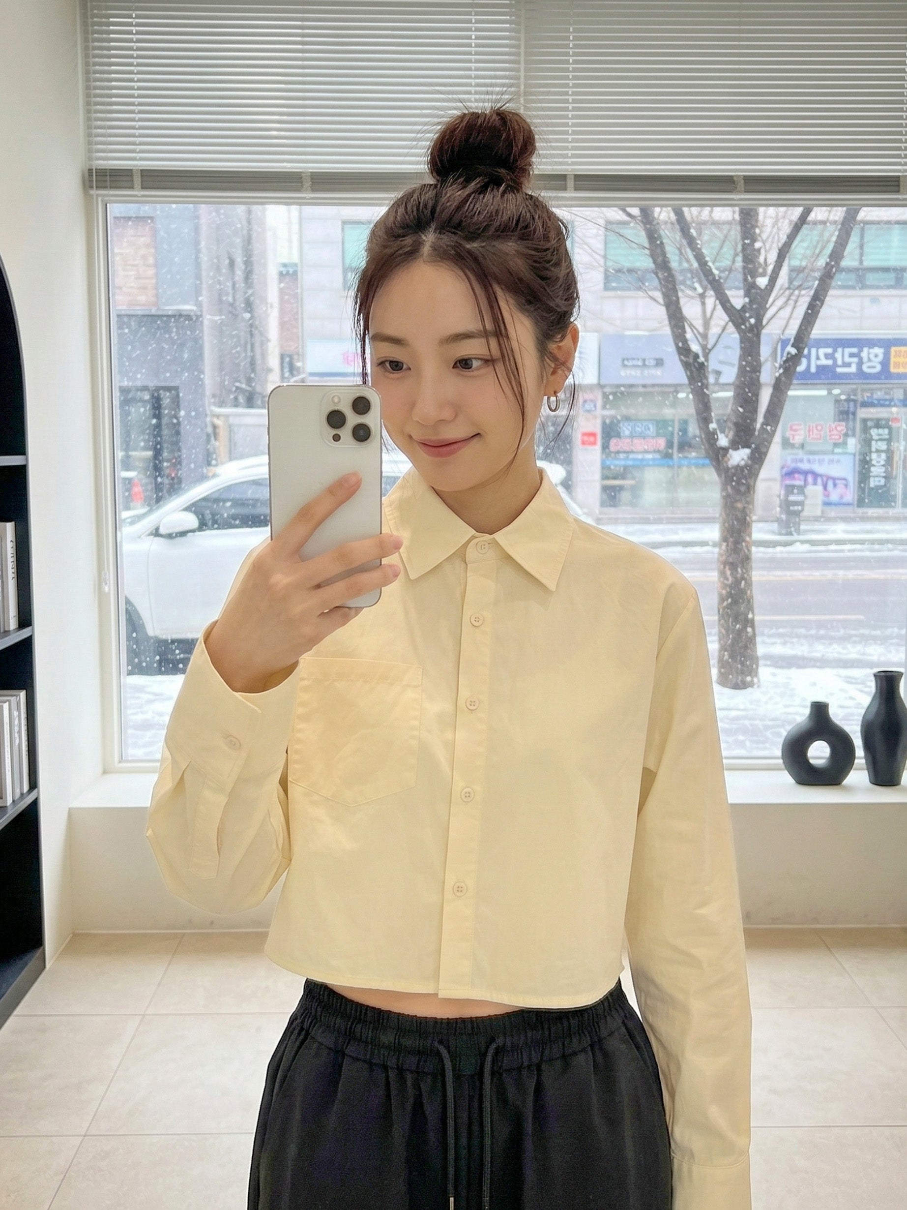 パステルカラーショートブラウス #26211016