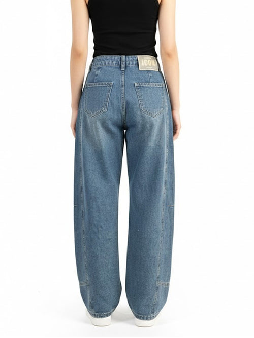 カーブラインデニムパンツ26131001#