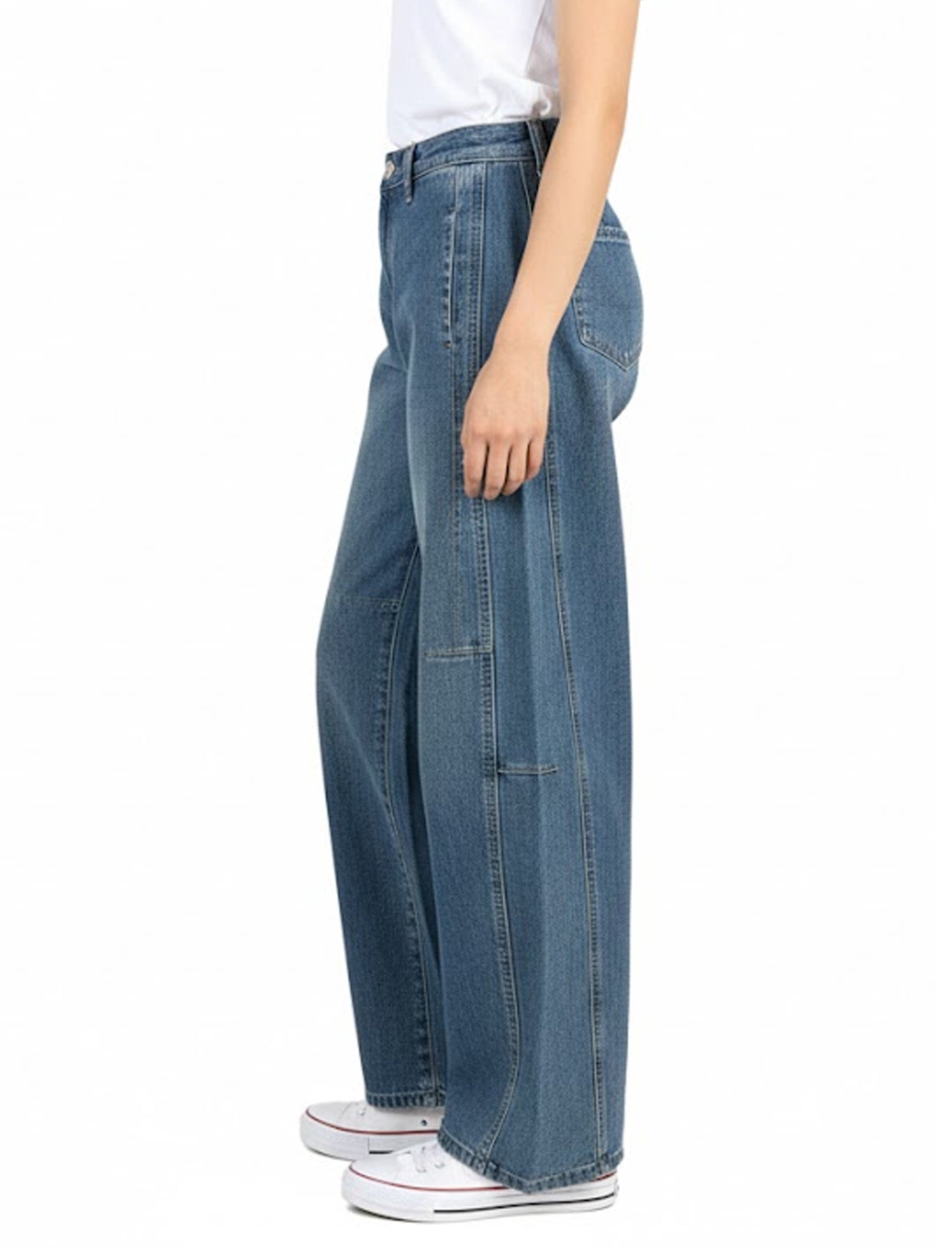 カーブラインデニムパンツ26131001#