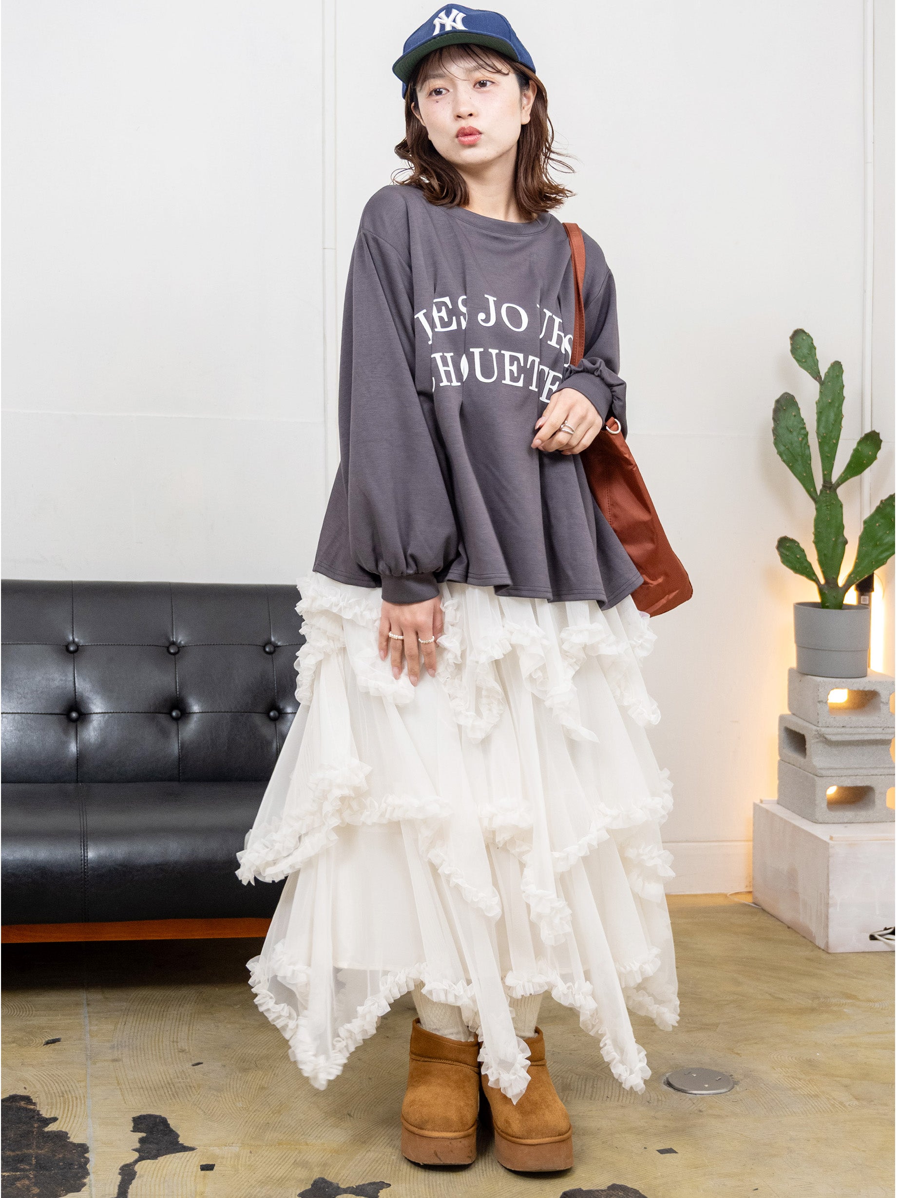 ドラマティックチュールフリルスカート 26131005#