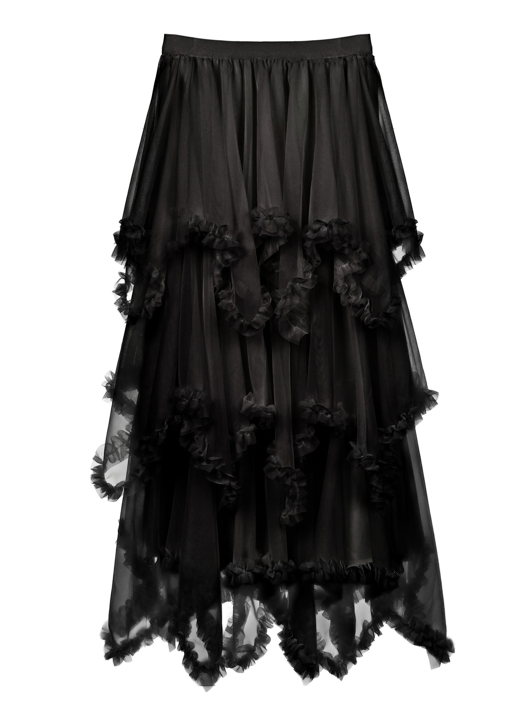 ドラマティックチュールフリルスカート 26131005#