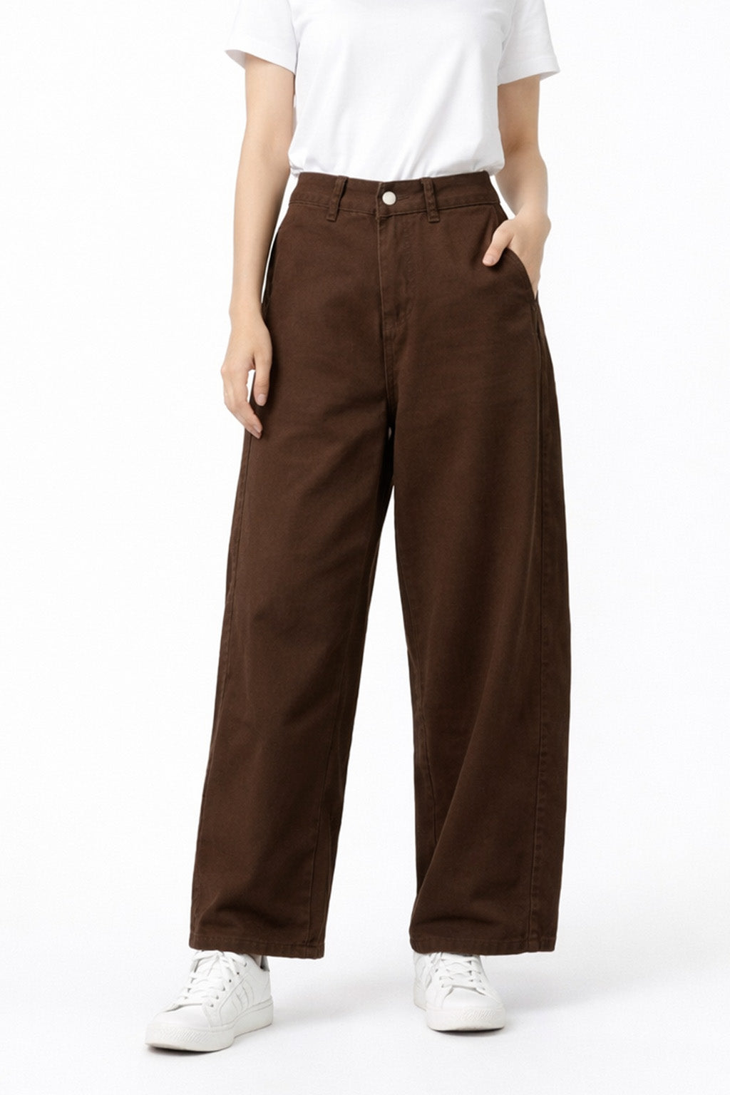 ブラウンバレルデニムパンツ 26131009#