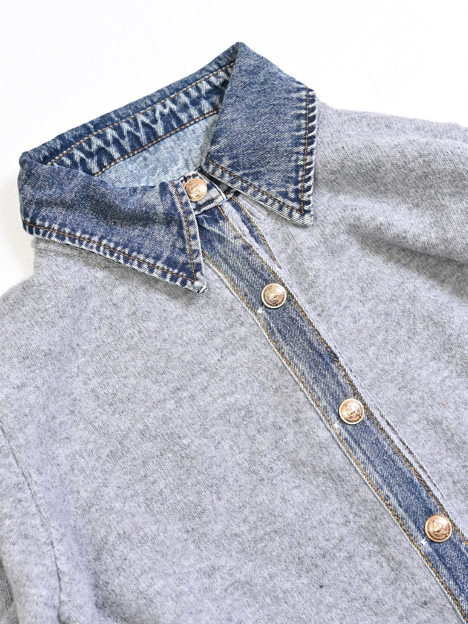 デニムシャツドッキングカーデ25811007#