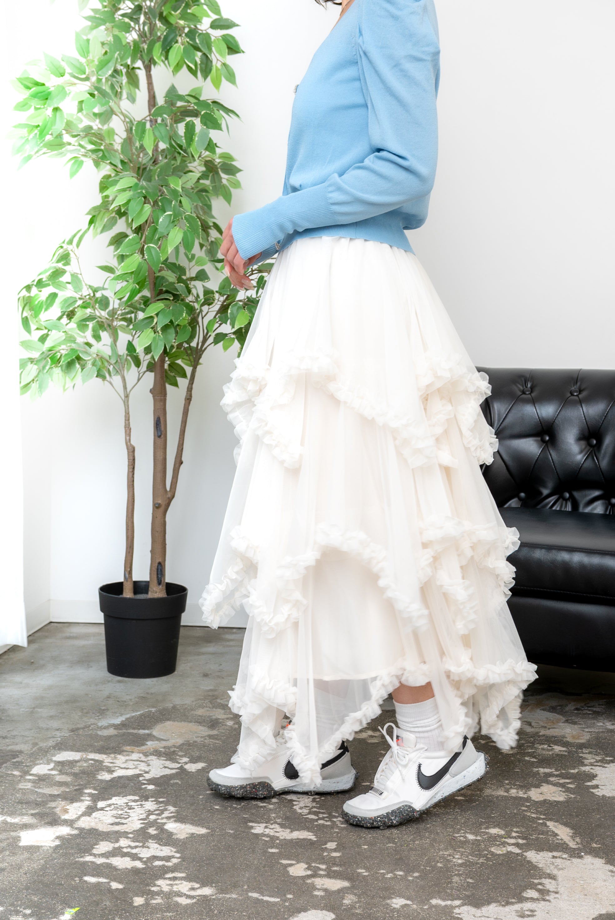 ドラマティックチュールフリルスカート 26131005#