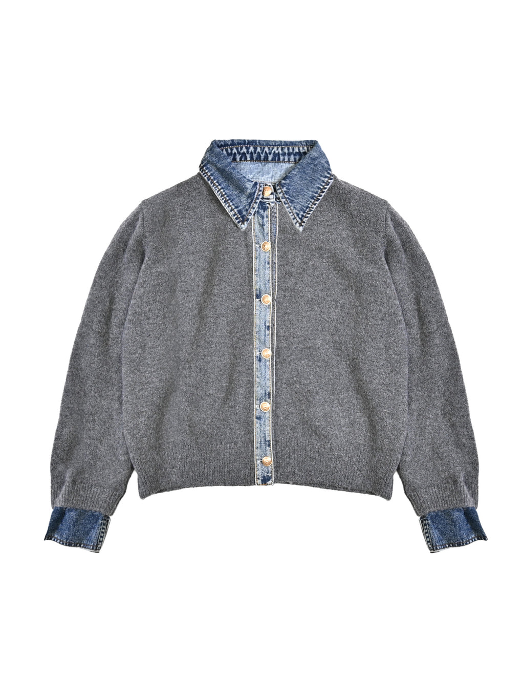 デニムシャツドッキングカーデ25811007#