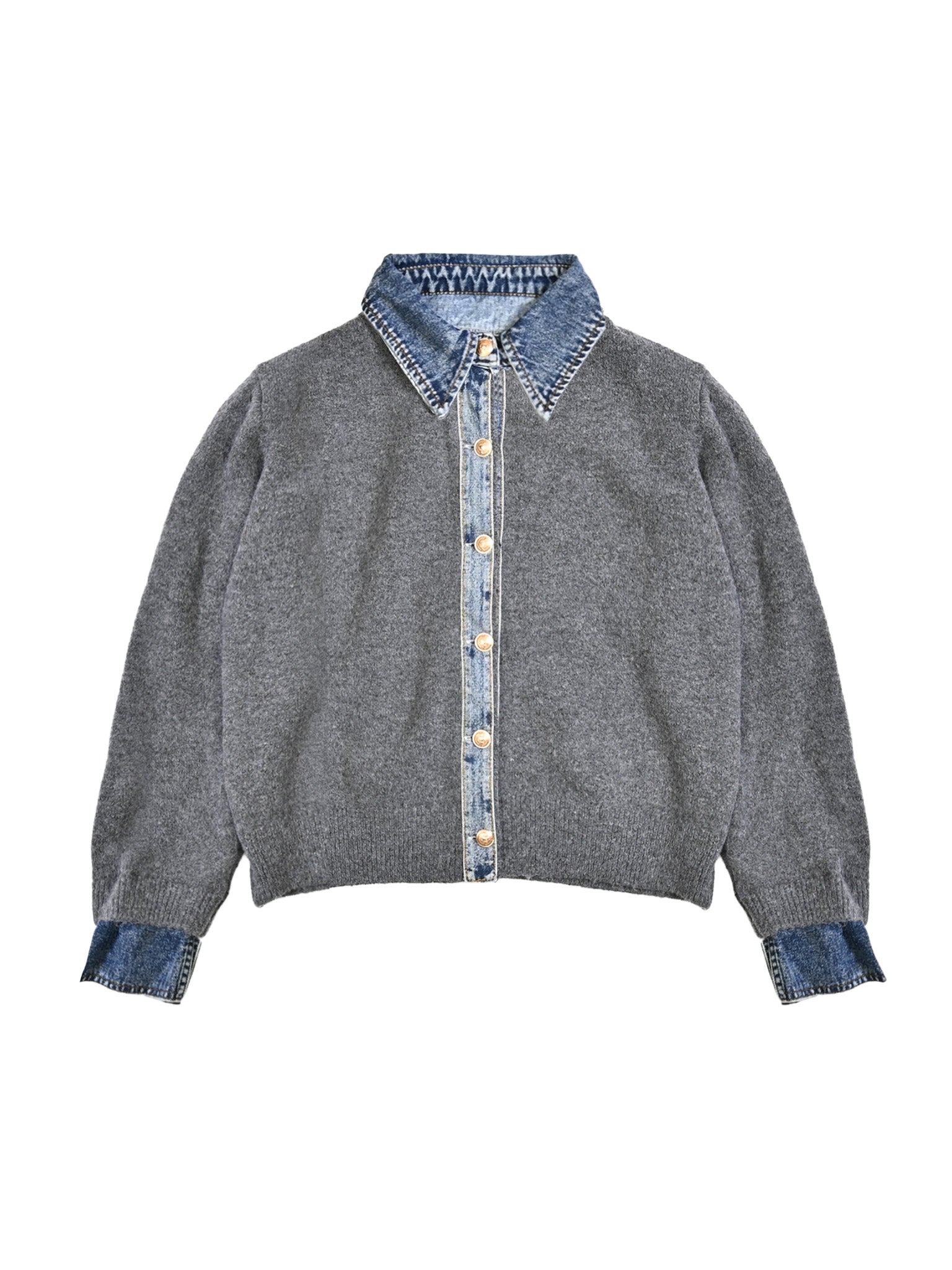 デニムシャツドッキングカーデ25811007#