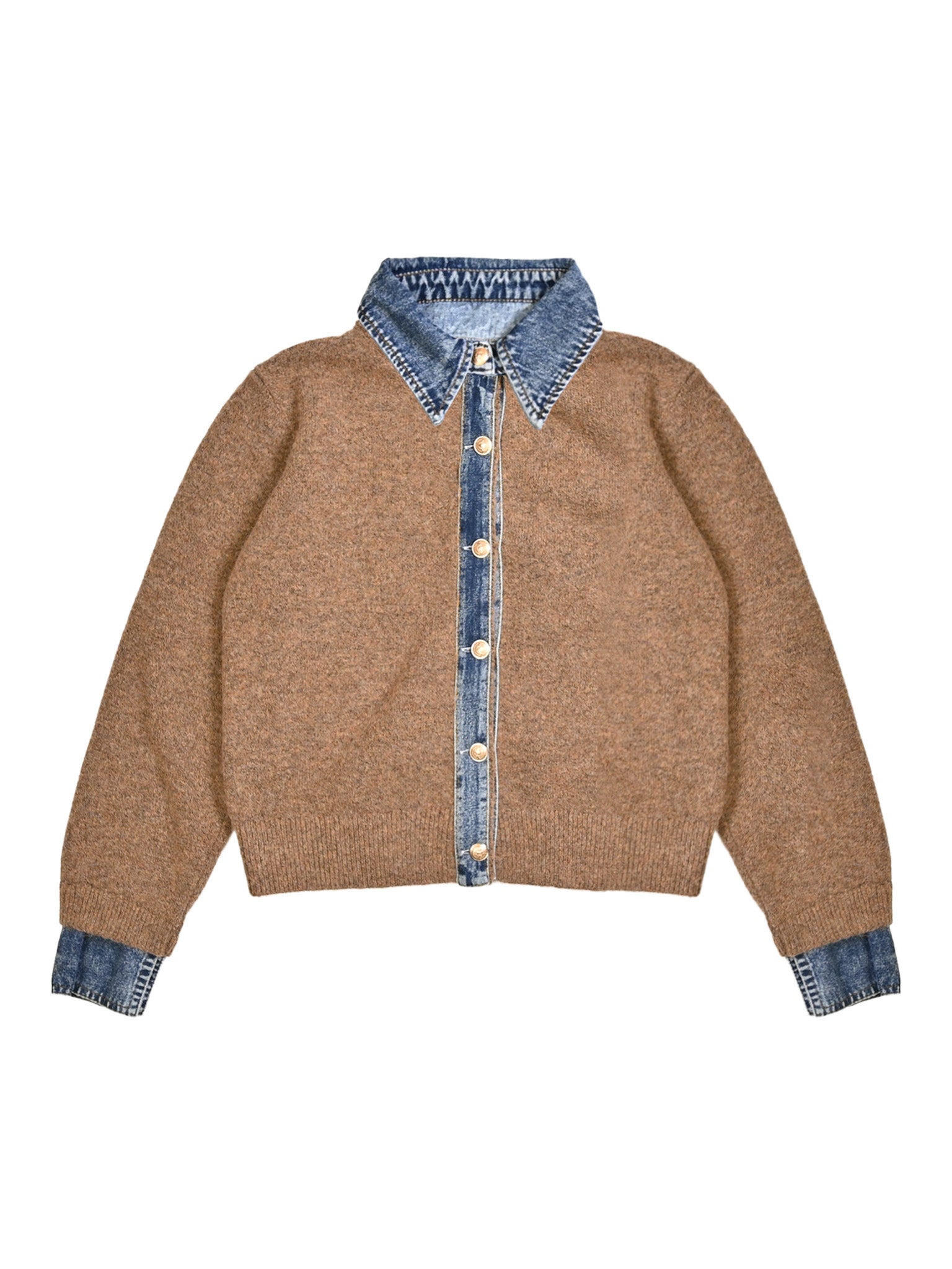 デニムシャツドッキングカーデ25811007#