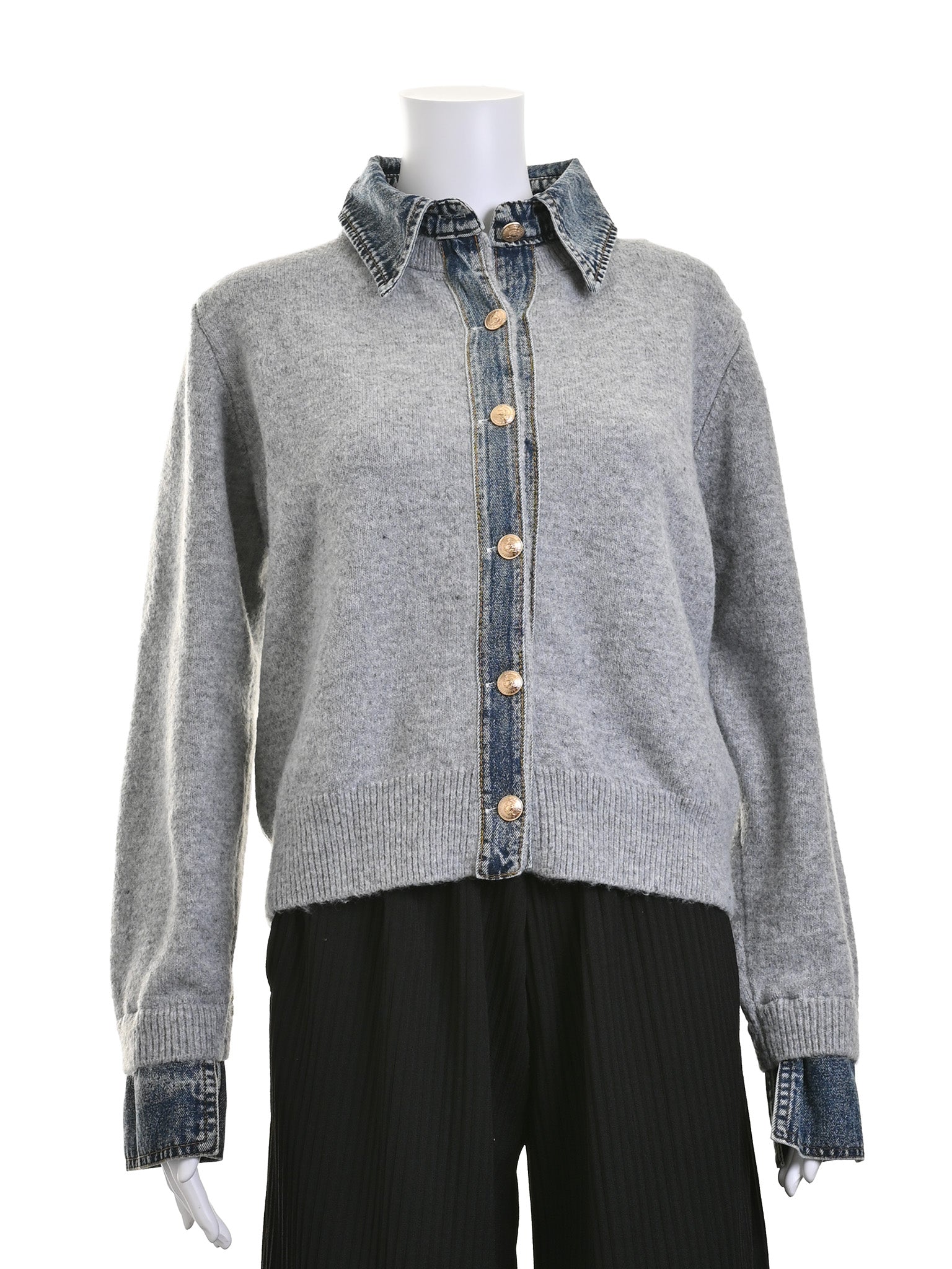 デニムシャツドッキングカーデ25811007#