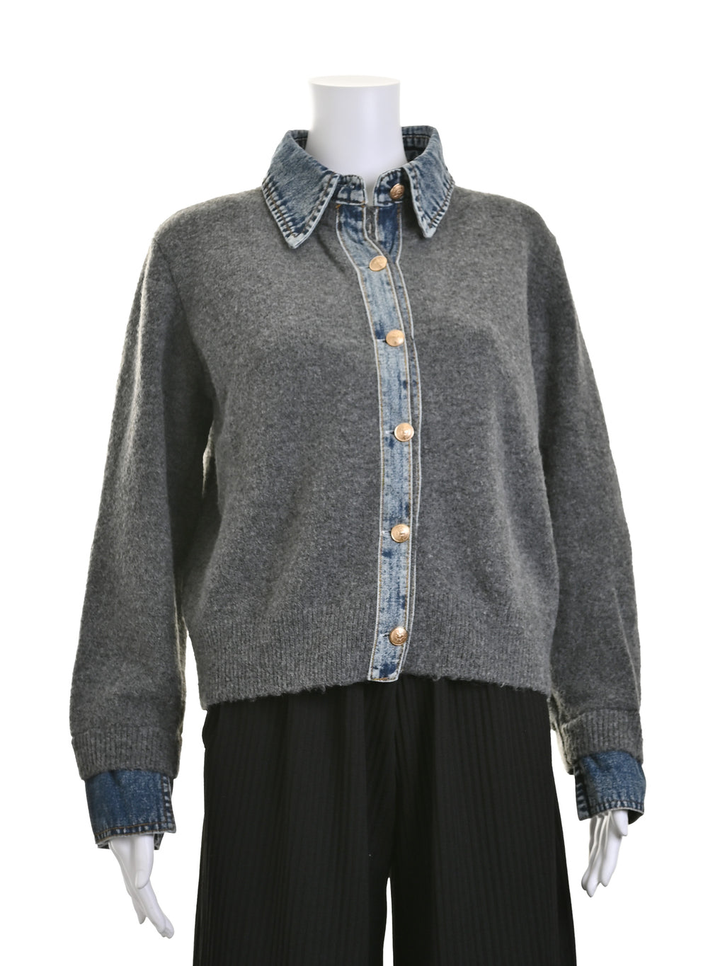 デニムシャツドッキングカーデ25811007#