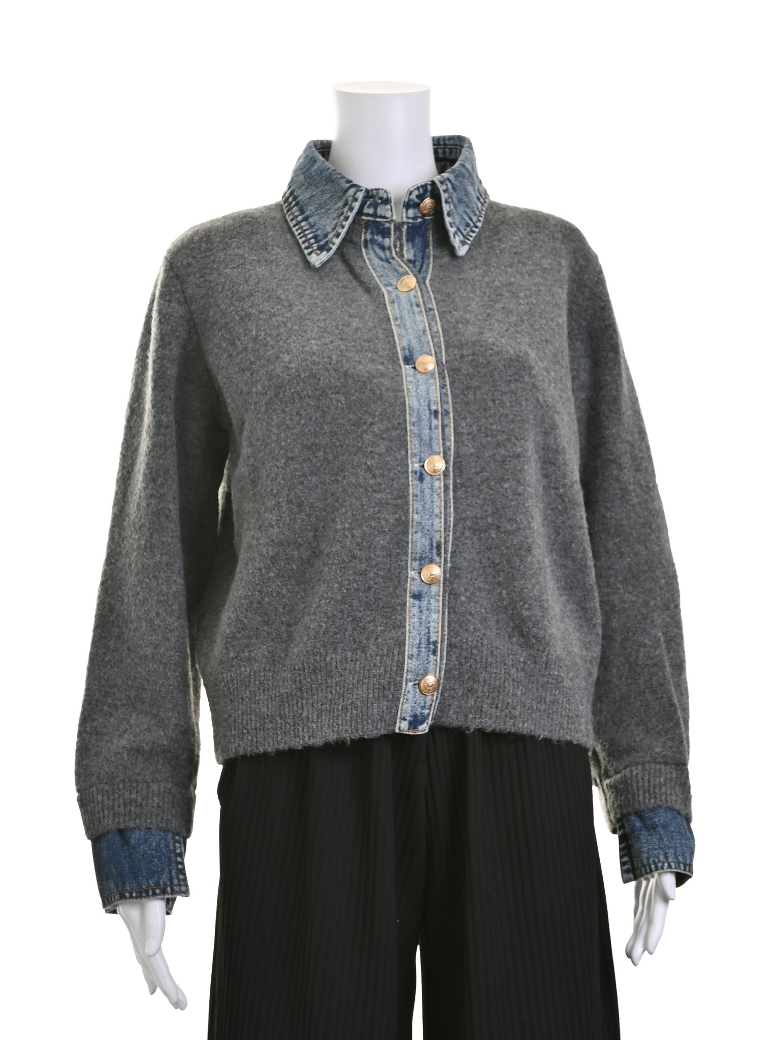 デニムシャツドッキングカーデ25811007#