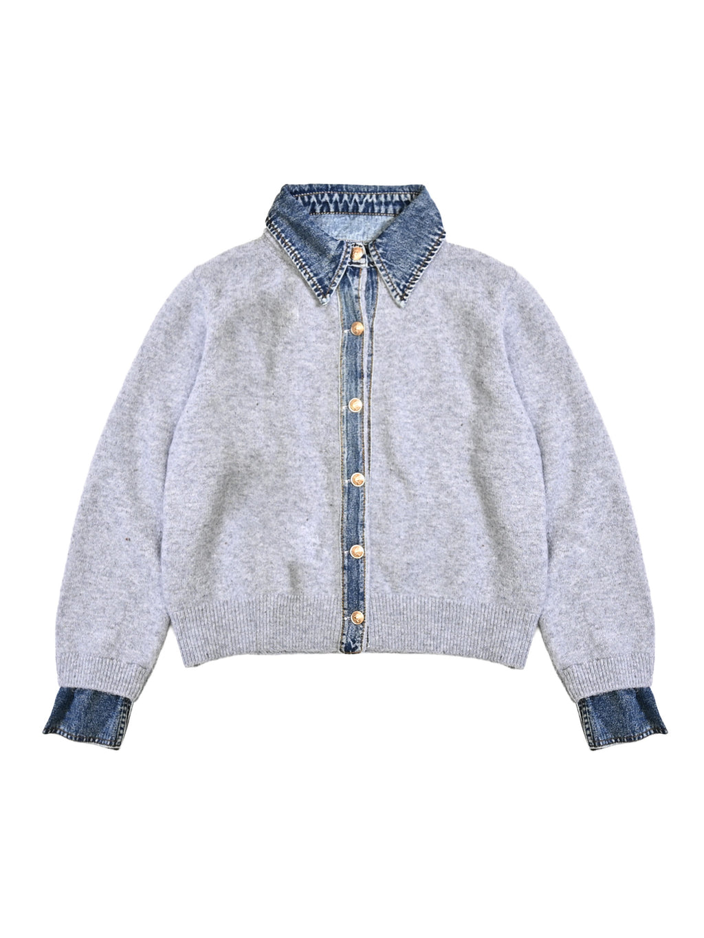 デニムシャツドッキングカーデ25811007#