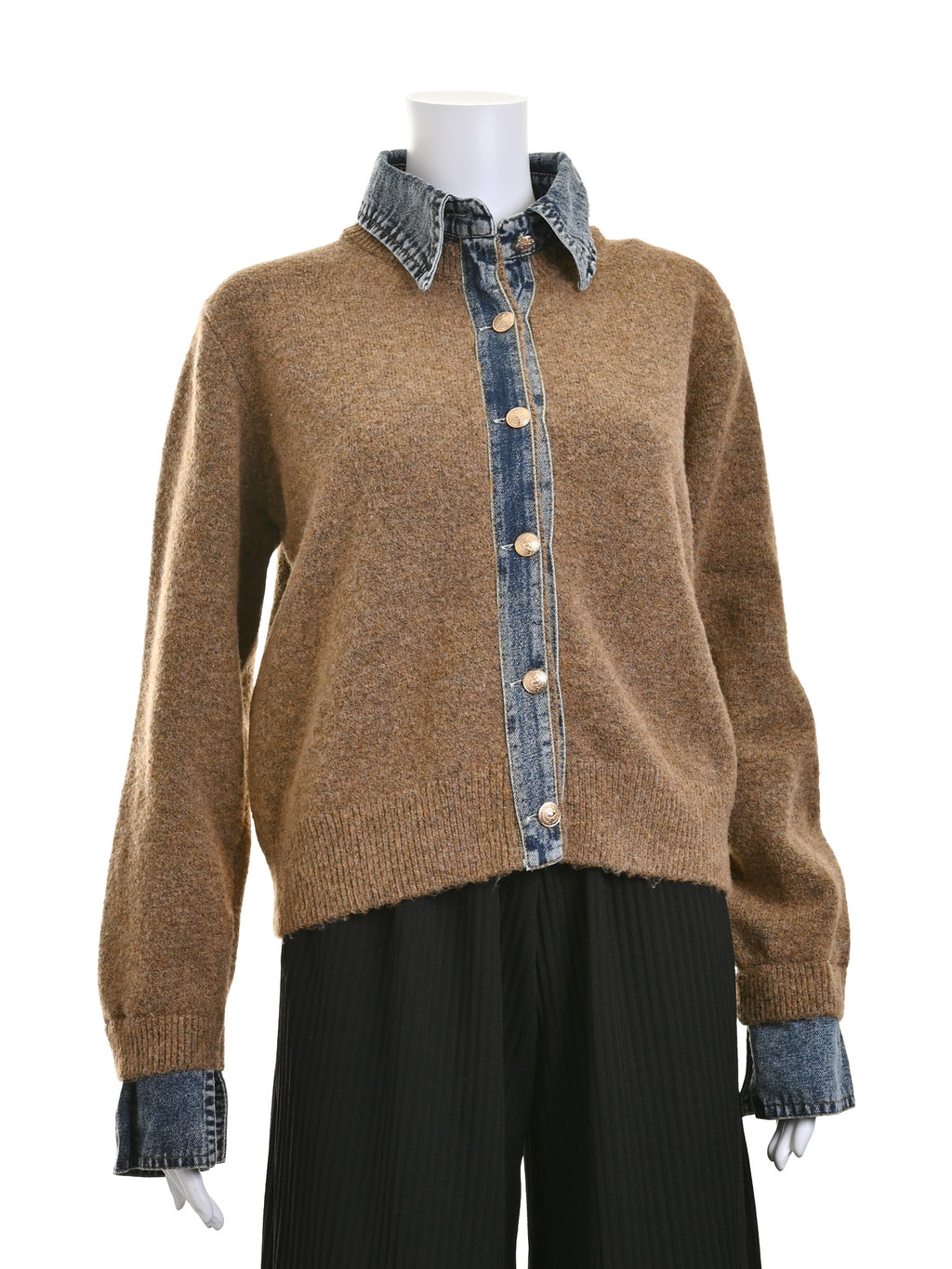 デニムシャツドッキングカーデ25811007#