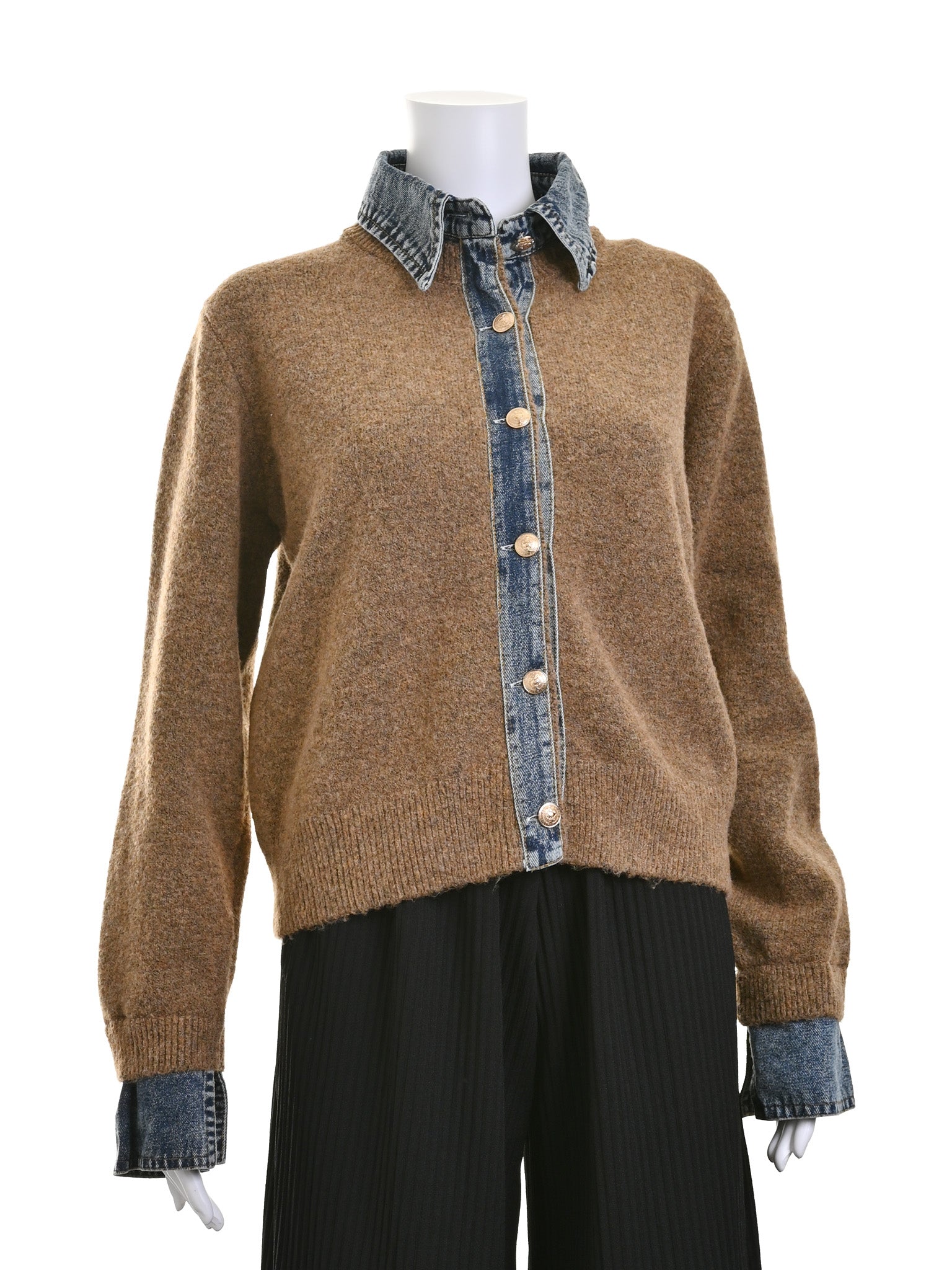 デニムシャツドッキングカーデ25811007#